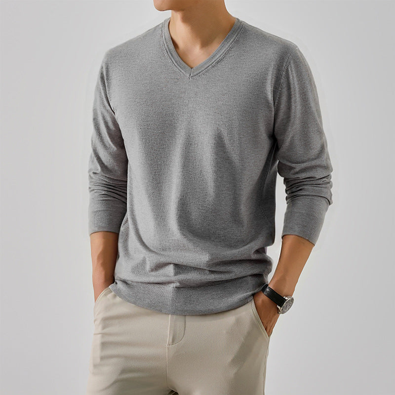 Men's long sleeve V neck T-shirt Lune London
