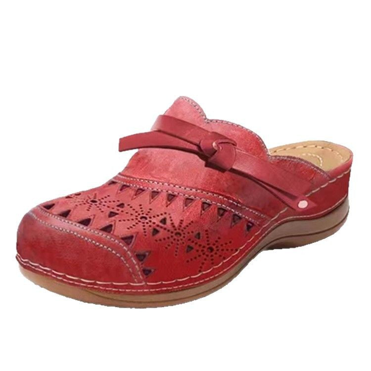Women's Comfortable Clogs with Filigree Cutout Design and Elegant Strap Lune London