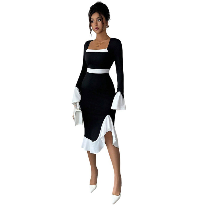 Robe élégante pour femmes avec des détails froncés et des manches larges Chic & Stil