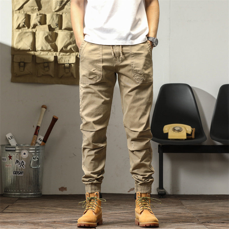 Comfortable cargo pants for men with elastic waist and multifunctional pockets Lune London