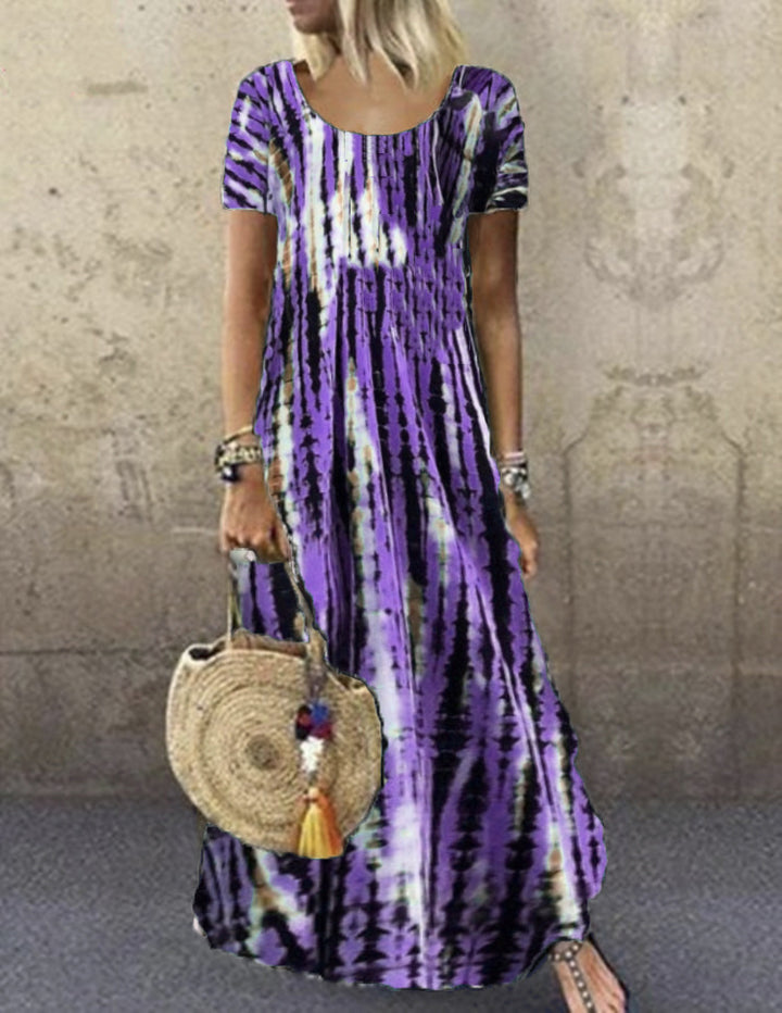 Lune London trendy striped pattern women's maxi dress