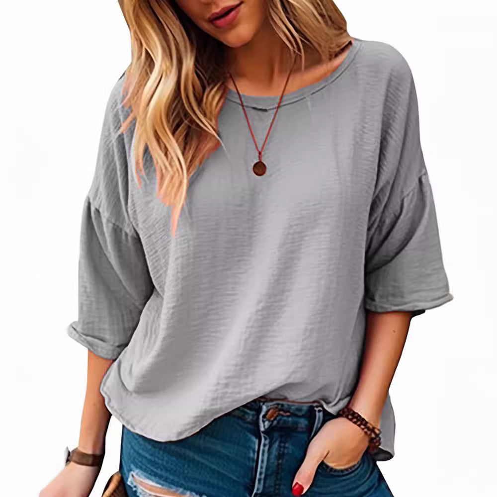 Oversized long sleeve shirt for women in soft structured material Lune London