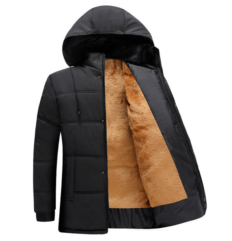 Men's winter jacket quilted with soft lining and adjustable hood Lune London