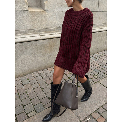 Ladies Oversized Chic Knit Sweater and Knit
