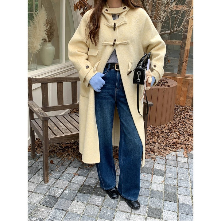 Ladies elegant and comfortable wool crossover coat Chic & Stil