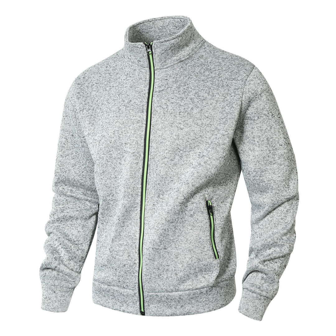 Fleece jacket for men with high collar and zipper Lune London