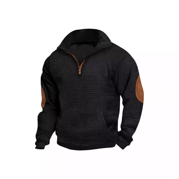 Men's sporty sweater with zipper and elastic cuffs Lune London