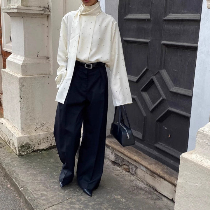 Blouse femme avec nœud et motif à pois Chic & Stil