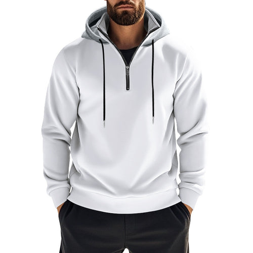 Men's modern hoodie with half zipper and kangaroo pocket Amarae