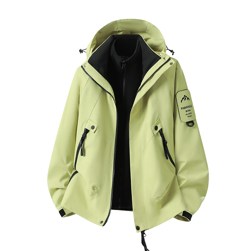 Men's Two-in-One Weather Protection Jacket with Removable Padded Vest and Adjustable Hood Amarae
