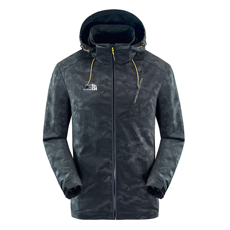 Waterproof camouflage jacket for men with adjustable hood Amarae
