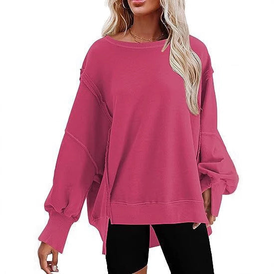 Ladies Oversized Sweatshirt with Balloon Sleeves Lune London
