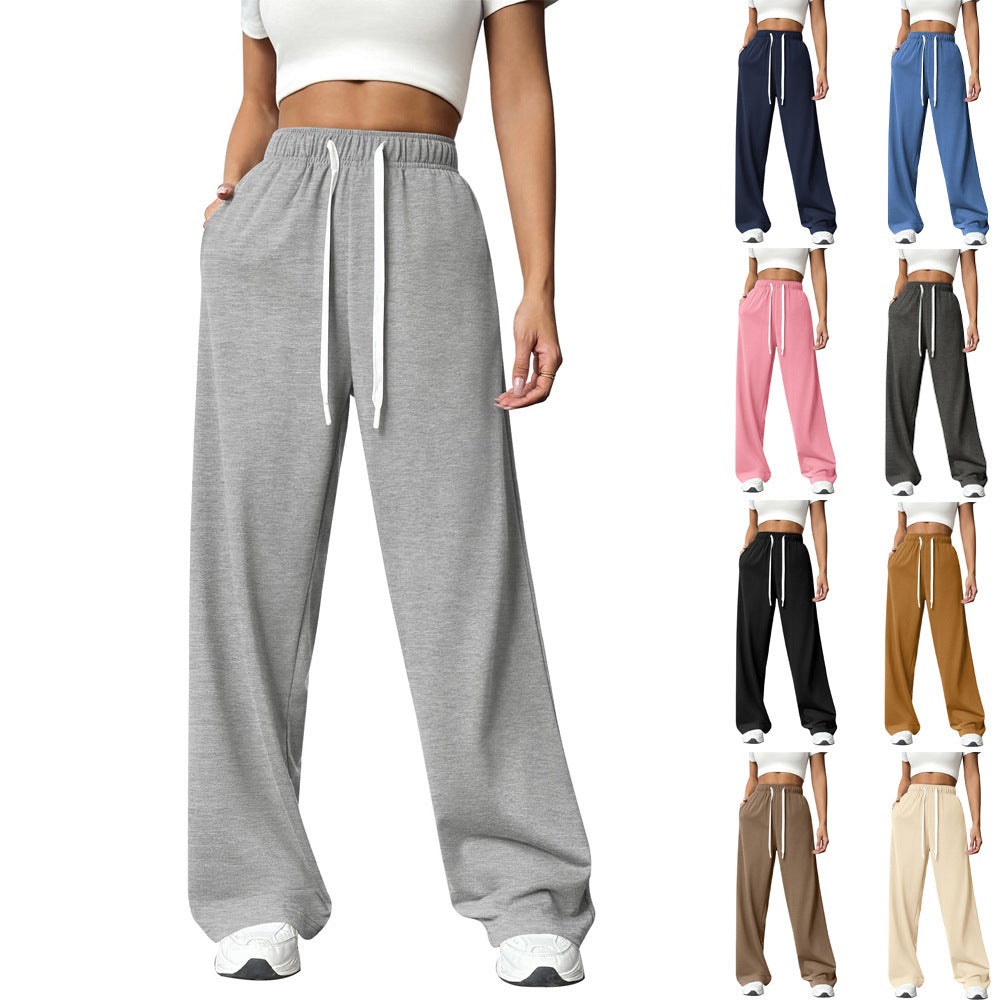 Women Comfortable Loose-Fitting Leisure Pants with Elastic Waist Chic & Stil
