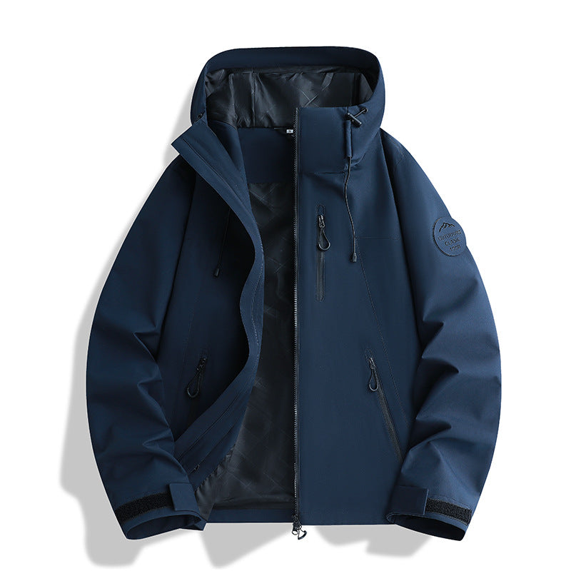 Women Lightweight Waterproof Hooded Jacket with Teddy Charm and Concealed Zipper Pockets Amarae