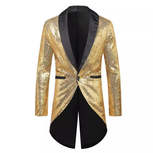 Shiny suit jacket for men with elegant shawl collar Amarae