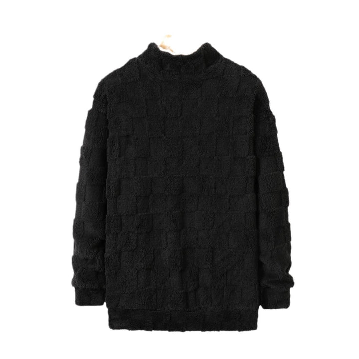 Comfortable fleece pullover for men with a high collar and zipper Lune London