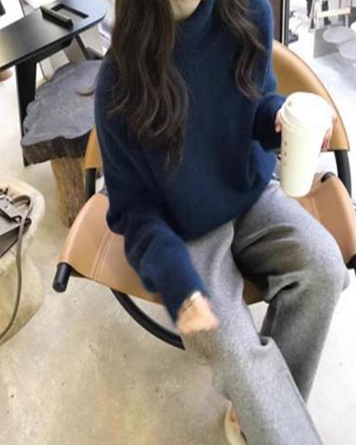 Pull à col roulé pour femmes en laine de haute qualité Chic & Stil