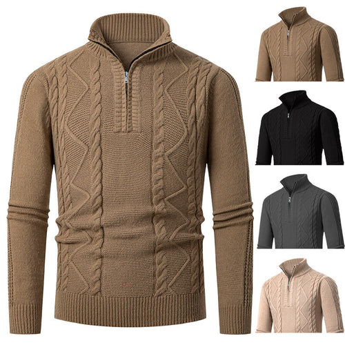 Knitted sweater for men with high collar Amarae
