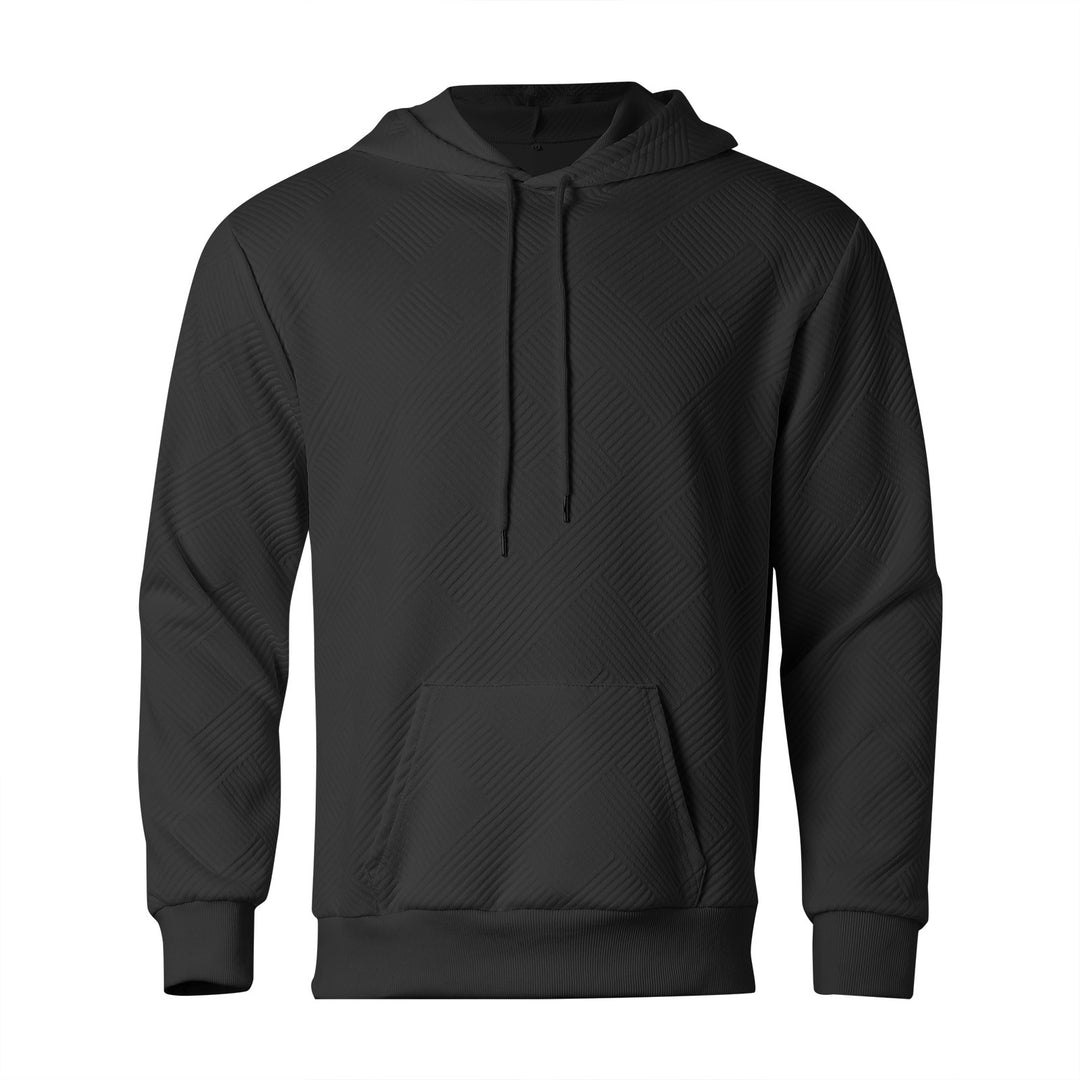 Men's hoodie with textured design and practical kangaroo pocket Lune London