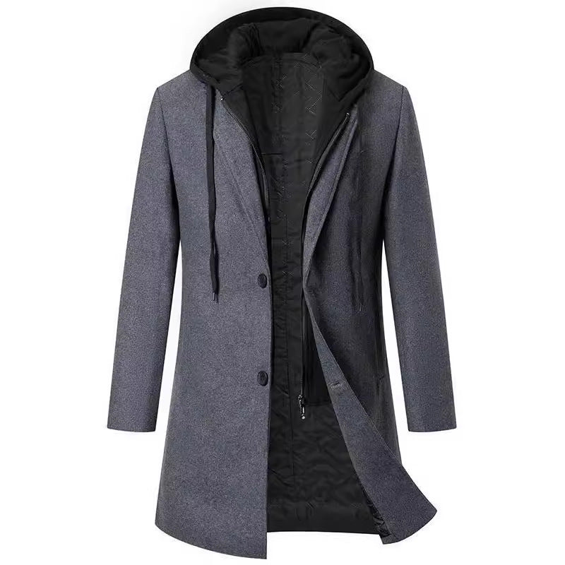 Men's Elegant Coat with Removable Hood and Award-Winning Insulation Lune London