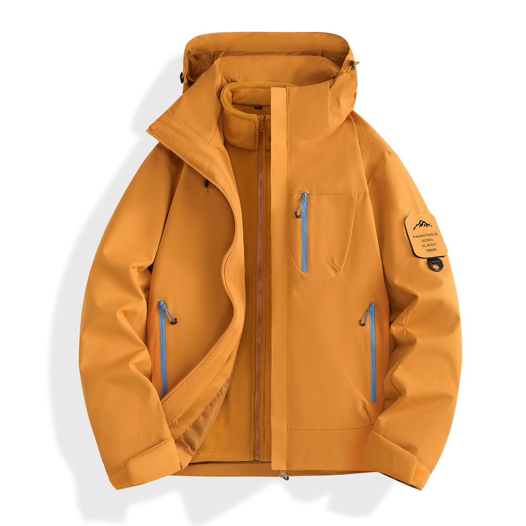 Women's two-layer softshell parka with removable fleece lining and waterproof zippers Amarae