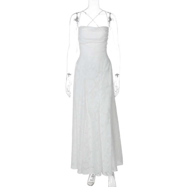 Women Elegant Evening Dress with Fine Floral Patterns and Sophisticated Details Chic Und Stil