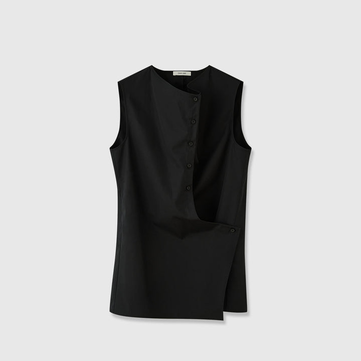 Chemisier sans manches élégant pour femme avec coupe asymétrique Chic & Stil