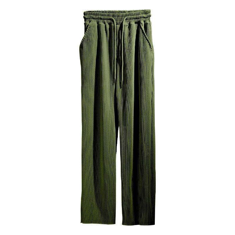 Women's casual palazzo pants with elastic waistband and side pockets Chic and style