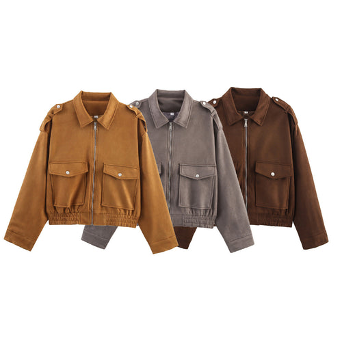 Fashionable women's transitional jacket with casual style and practical pockets Amarae