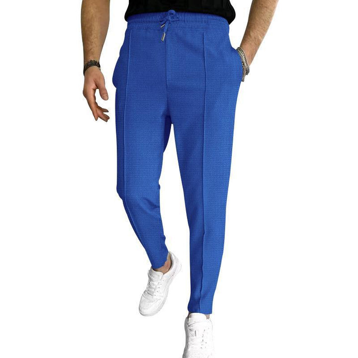 Casual men's leisure pants with elastic waist and stylish structural design Lune London