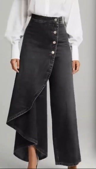 Women's skirt with asymmetric cut and button details Chic & Stil