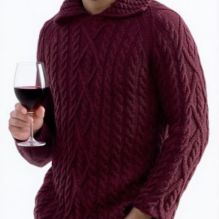 Chunky knit hoodie for men Lune London
