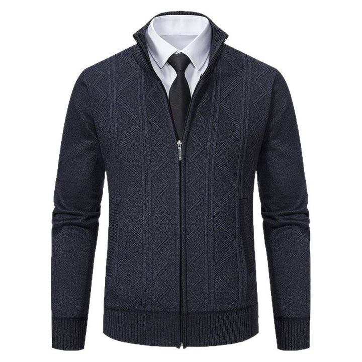 Men's vest with a modern twisted pattern and a high collar Lune London