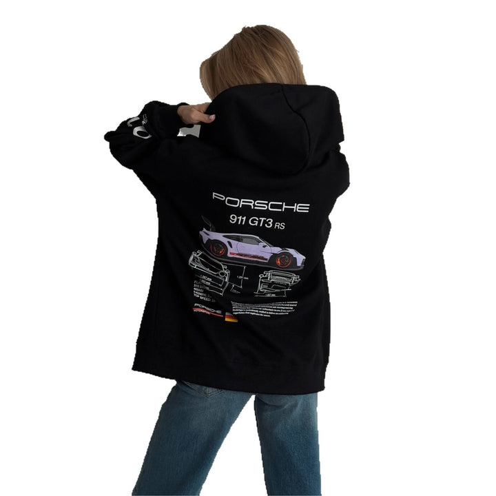 Women's hoodie with creative Porsche design Amarae