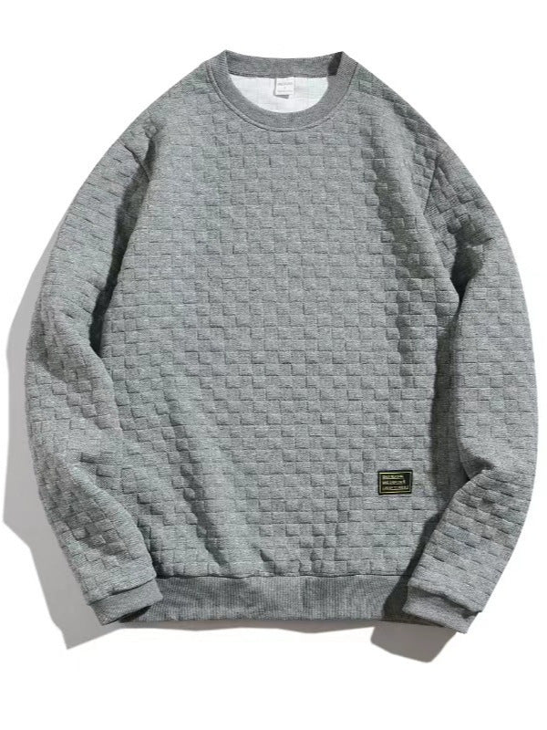 Casual structured sweater for men with round neck and elastic cuffs Amarae