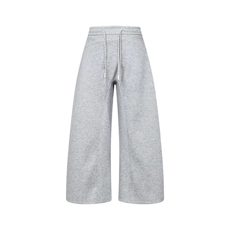 Women's Culotte Sweatpants with High Waist, Drawstring and Wide Leg Fit