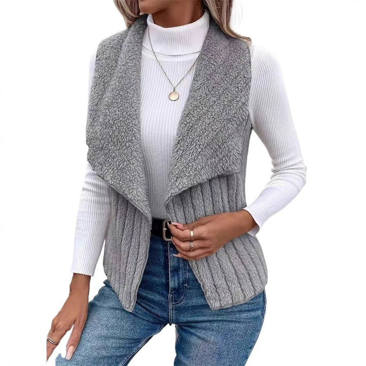 Women's open collar knit cardigan Lune London