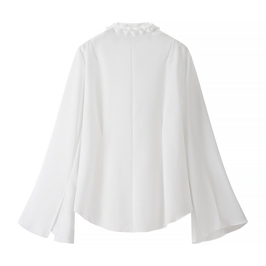 Elegant blouse for women with ruffle details Lune London