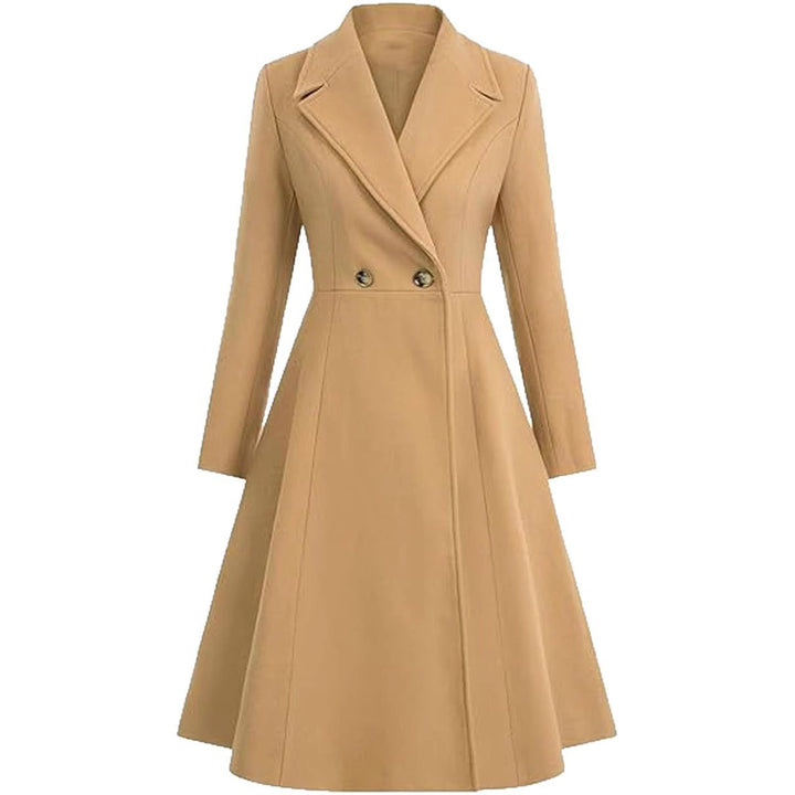 Ladies Elegant Oversized Coat with Double Row of Buttons Amarae