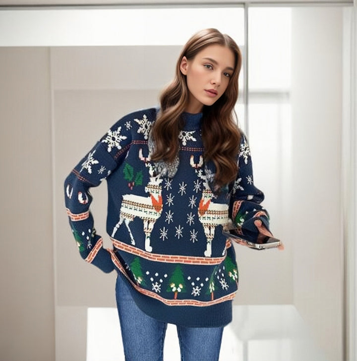 Christmas sweater for women with festive patterns and a relaxed fit Lune London