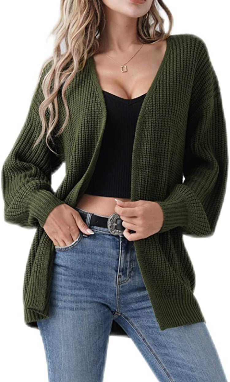 Cardigan en tricot épais pour femmes avec une coupe décontractée et des mailles ouvertes Chic & Stil