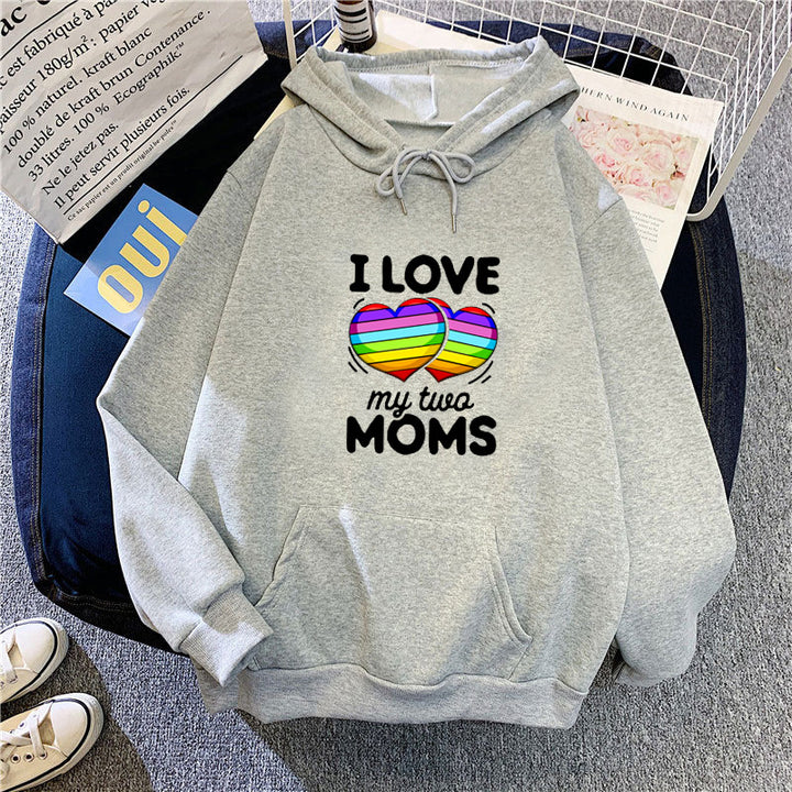 Women's hoodie with colorful heart design Chic & Stil