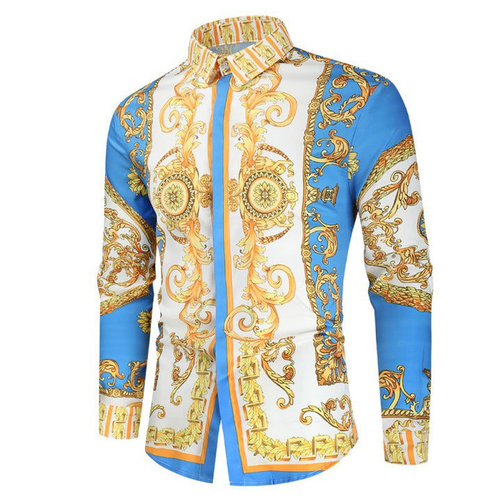 Luxury shirt for men with an impressive baroque pattern Amarae