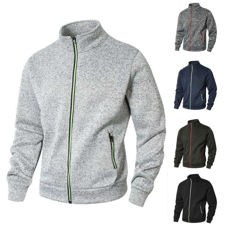 Fleece jacket for men with high collar and zipper Lune London