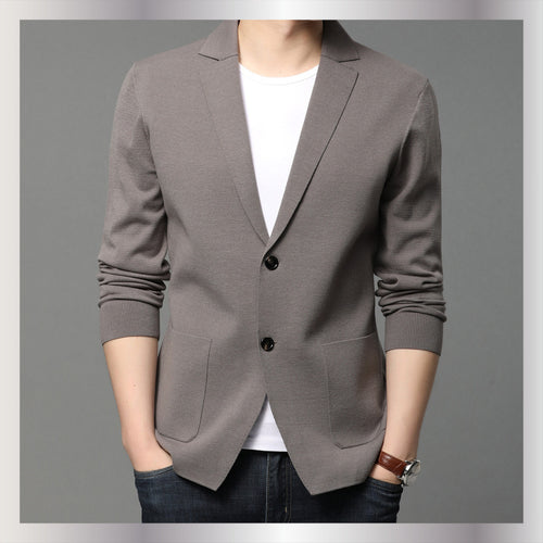 Men's knit blazer with stylish button details and practical pockets Amarae