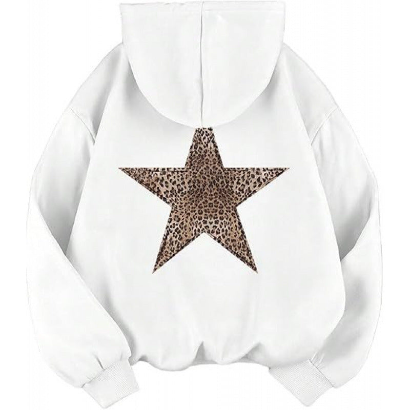 Women's hoodie with stylish leopard star design and relaxed fit Lune London