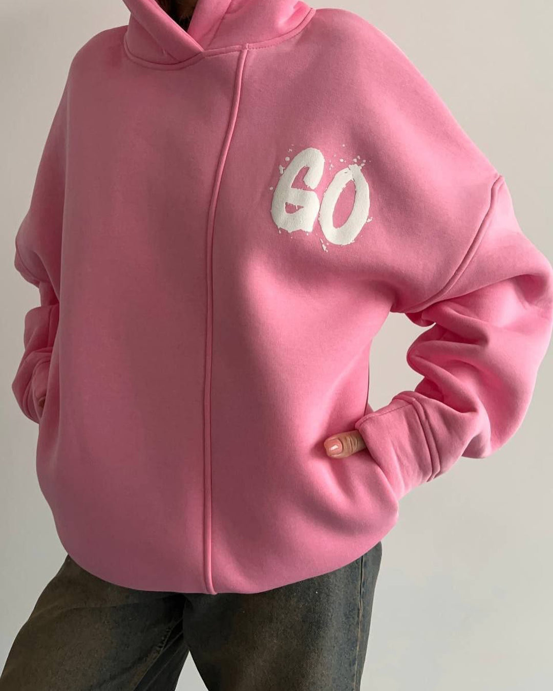 Oversized hooded sweatshirt for women with a comfortable fit and casual sleeves Lune London