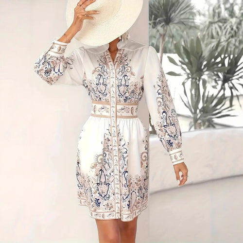 Elegant summer dress with floral print for ladies Amarae