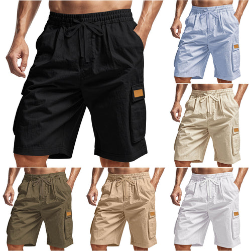 Casual cargo shorts for men with elastic waistband and multifunctional side pockets Amarae