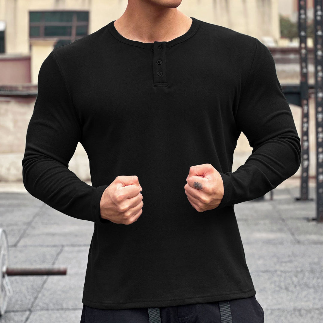 Men's stylish long sleeve shirt with modern button closure Amarae
